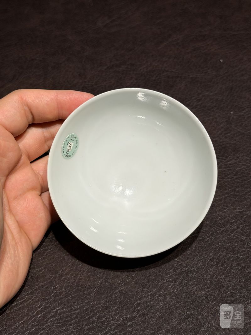 清光绪 粉彩洞石花鸟茶圆 - 图9